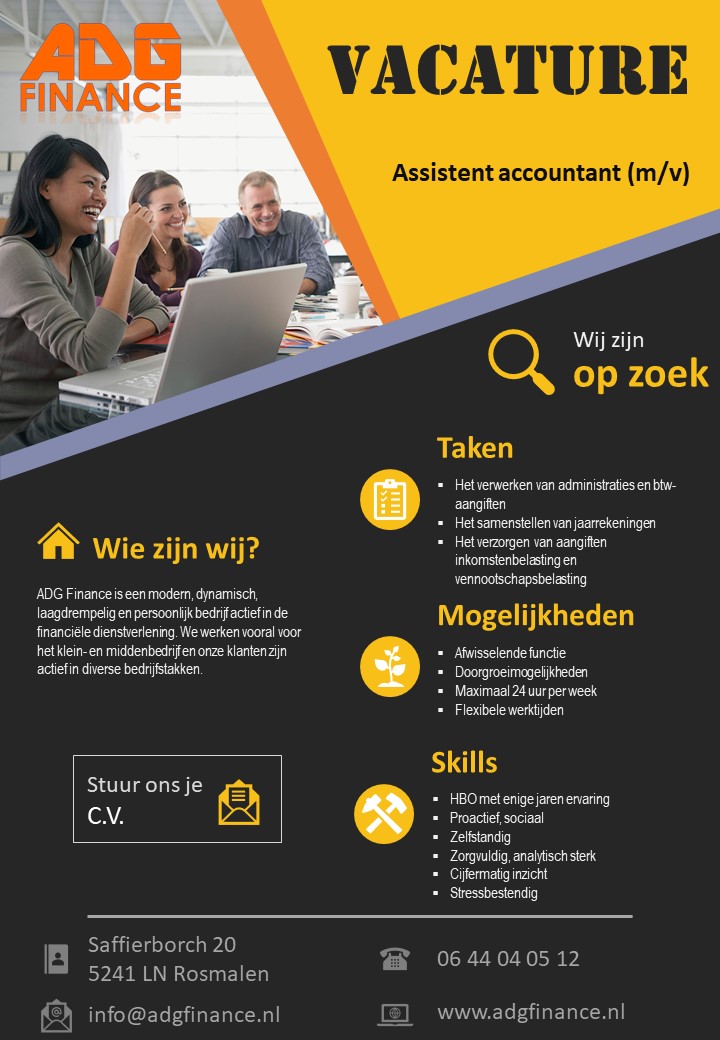 Vacature assistent accountant